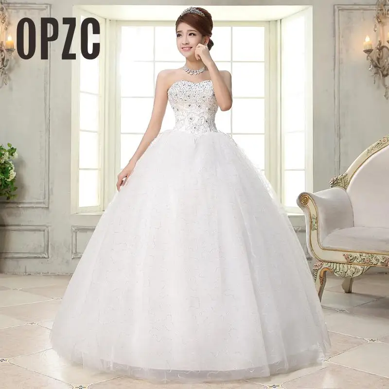 Женское свадебное платье до пола белое с блестками в Корейском стиле 2016 | Свадьбы