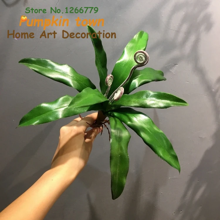 

2018 NEW East Lan Asia style high-quality glue simulation green leaf fern plant,green park art simulation leaf/simulation plant