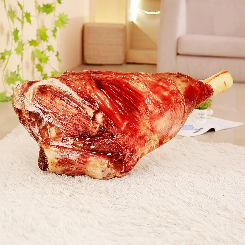 Hock 1 шт., плюшевая подушка для моделирования еды, плюшевая подушка, жареная, присоска, свинья, креветка, мясо, саура, окунь, подушка, креативные подарки, украшение - Цвет: Hock