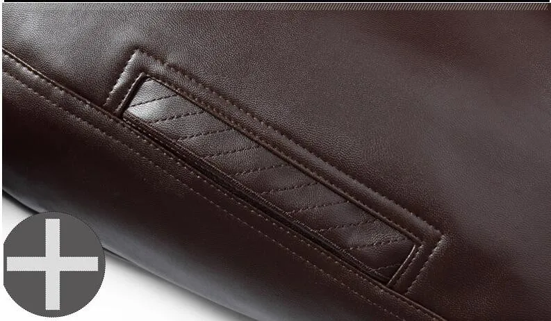 Пальто мужское зимнее из искусственной кожи Длинная утепленная кашемировая