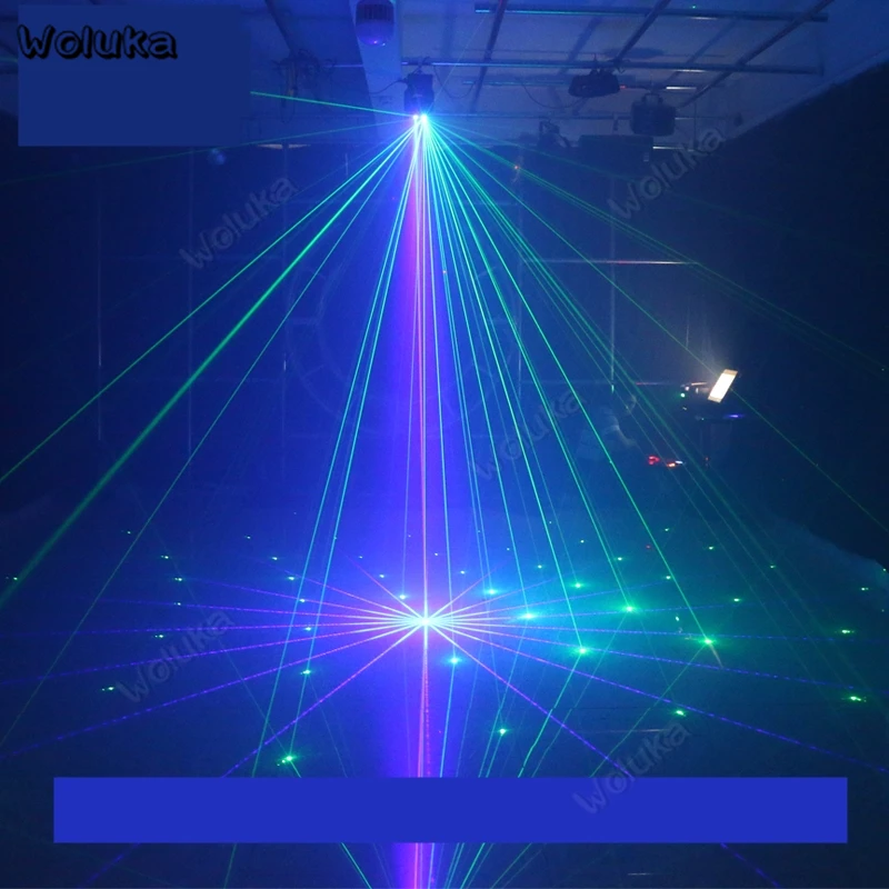 4 отверстия RGB движущийся луч Лазерный свет сцсветильник вращающийся