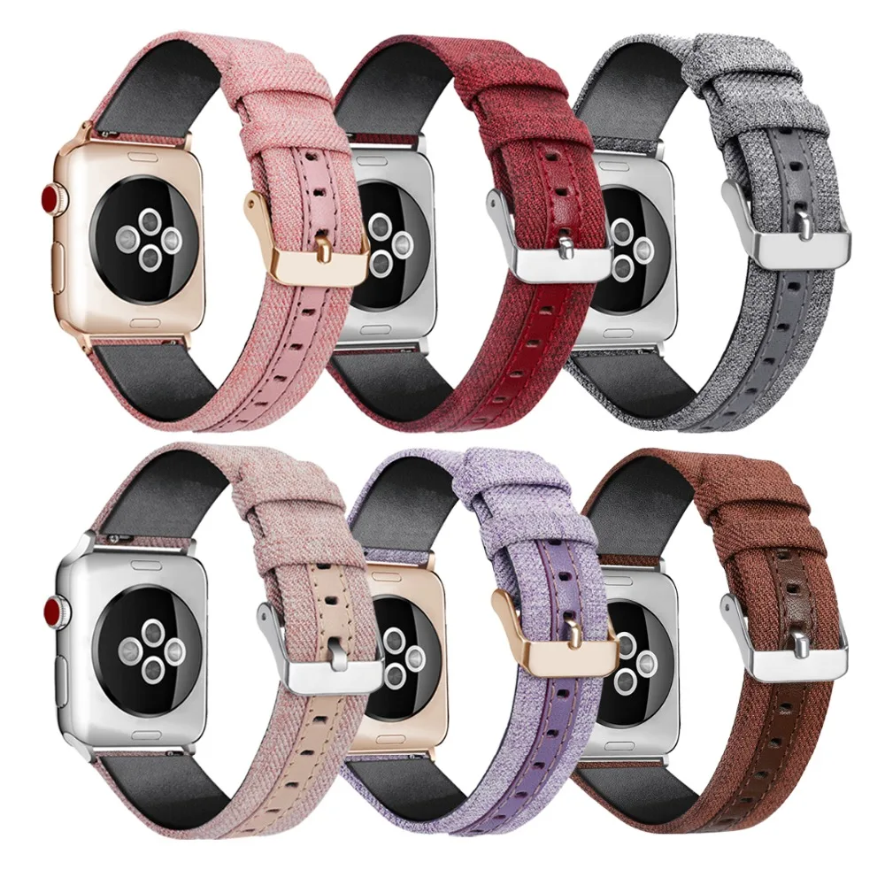 Кожаный ремешок для aplle apple watch band 5, 4, 44 мм, 40 мм, correa, 42 мм, 38 мм, ремешок на запястье, металлический адаптер Iwatch series 5, 4, 3, 2