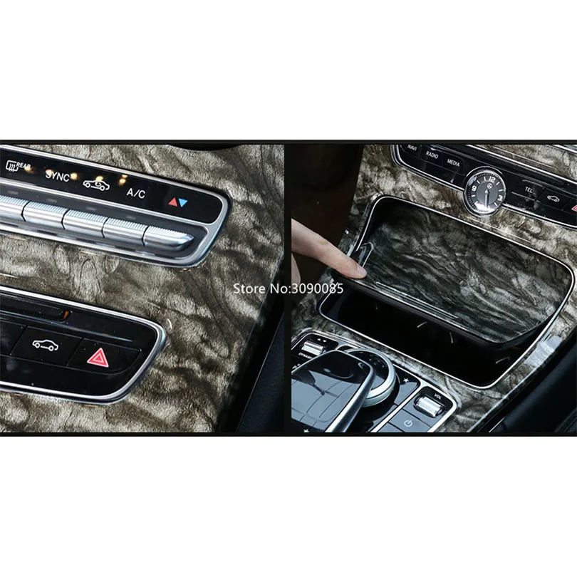 Для Mercedes Benz C Class W205 2015-2018/GLC X253 2016-2019 мраморный цвет стиль центральная консоль