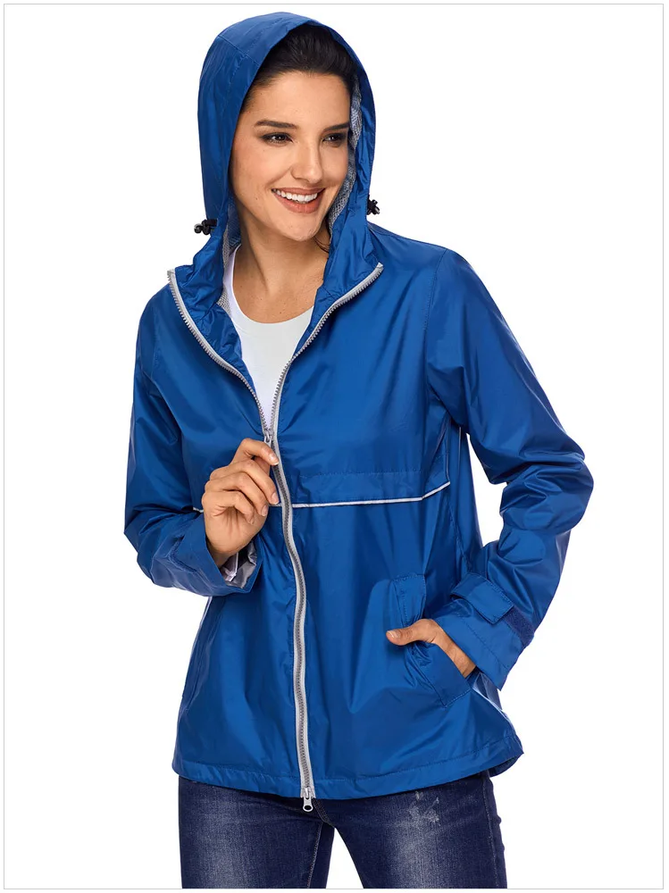 2019 Для женщин Легкий Водонепроницаемый походы в дождь куртка с капюшоном