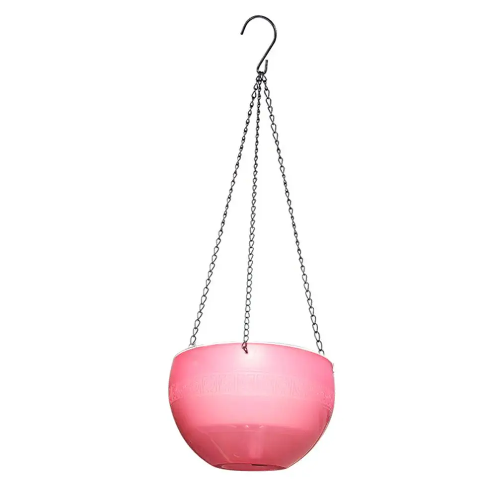 Pink Подвесные водные цветочные горшки прозрачные комнатные пластиковые корзины Scindapsus Aureus садовые подвесные горшки для посадки растений - Цвет: Pink