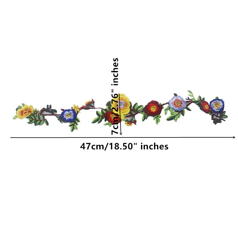 10 шт красочные цветочные венки аппликация нашивки кружева тканевые с вышивкой