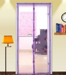 purple Летняя сетчатая сетка, Анти Москитная насекомое, муха, ошибка, занавеска, автоматическое закрывание двери, экран, занавеска для кухни, 5 размеров, Прямая поставка - Цвет: purple