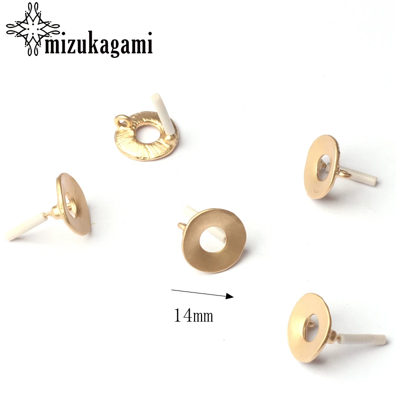 Golden Zinc Alloy Metal Round Earring Base Connectors Linker For DIY Fashion Tassel Earrings Jewelry Accessories