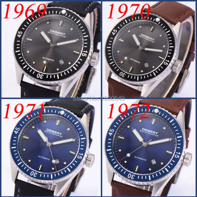 Мужские наручные часы с сапфировым стеклом debel модель 1969 года 43 мм|watches cake|glass face