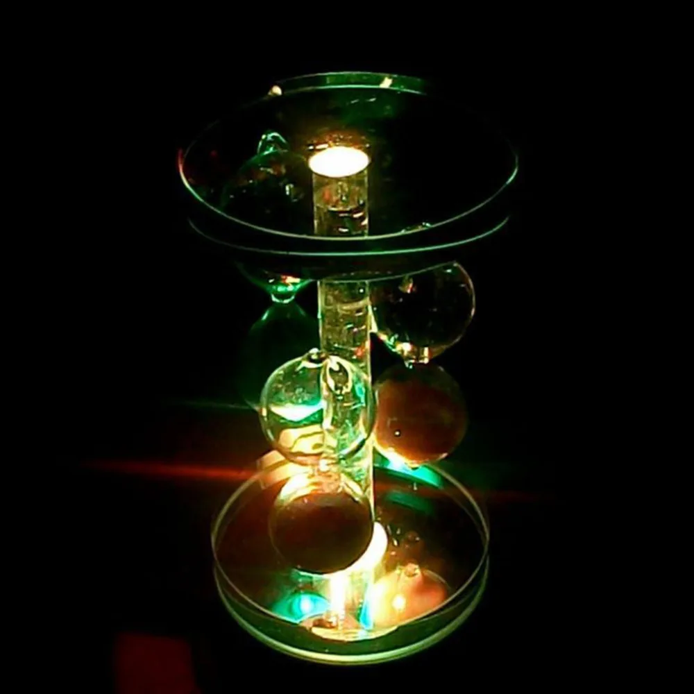 Серый круглый хрустальный 4 LED светильник Музыкальная Коробка основа Хрустальная