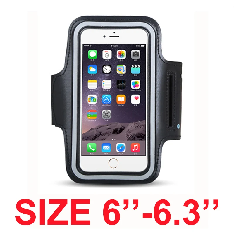 Size 6--6.3 (black) Нарукавная сумка чехол для samsung huawei xiaomi чехол для телефона для бега на открытом воздухе нарукавная повязка спортивные аксессуары 4,5 ''4,7'' 5,5 ''6 дюймов - Цвет: Size 6--6.3 (black)