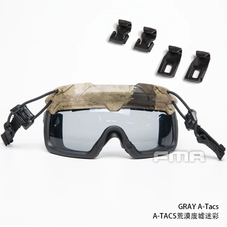 Tactical Helmet Safety Goggles GRAY Tactical riot goggles FOR all ARC guides with OPS-CORE specs Helmet - Цвет: AT