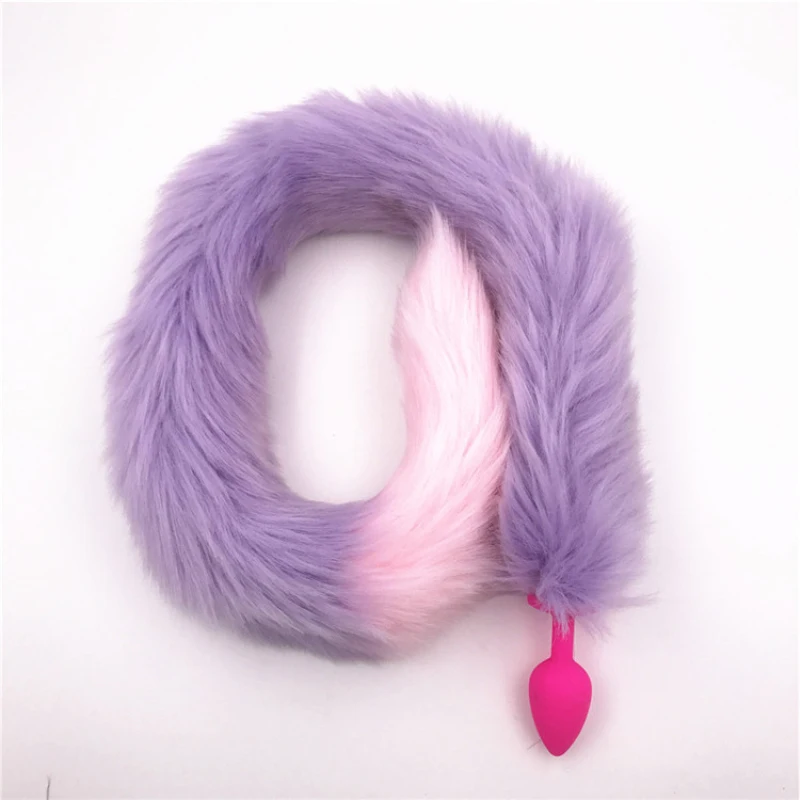 Анальная пробка искусственный хвост силиконовая Мягкие плюшевые хвосты