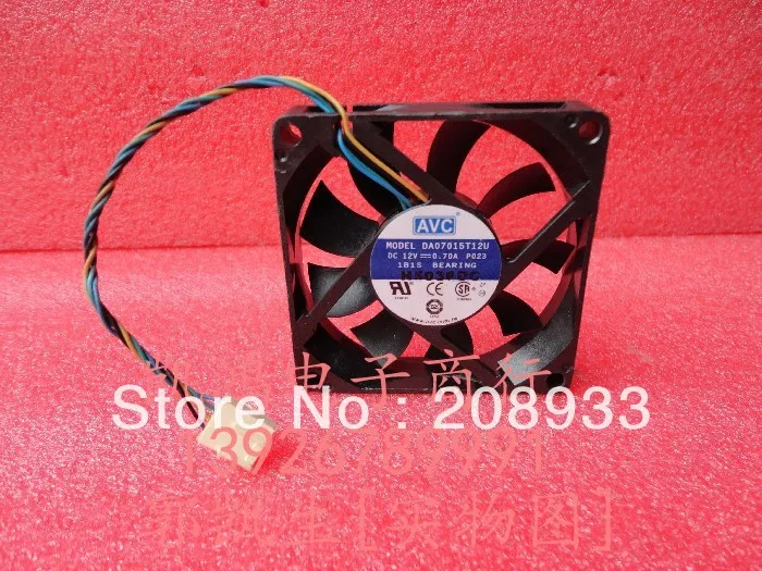Для оригинального AVC DA07015T12U 12В 0.70A 7 см 7015 четырехпроводной вентилятор ЦП +
