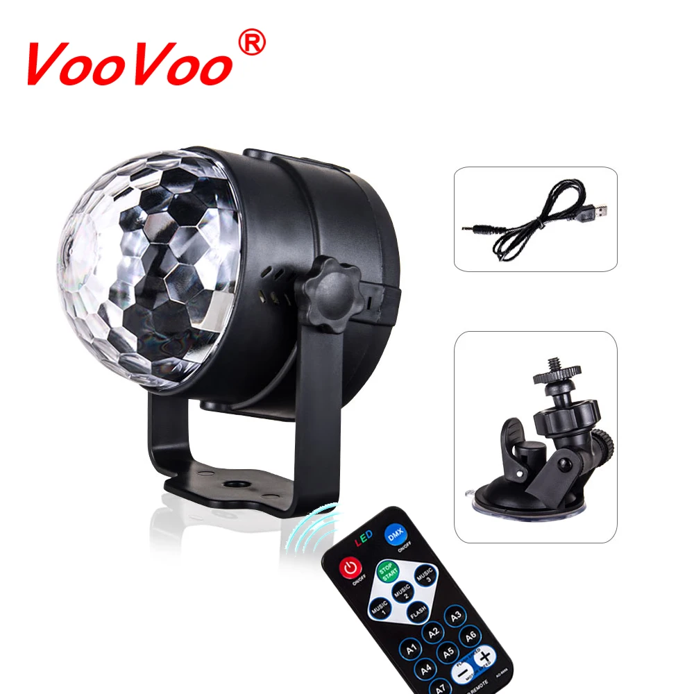VooVoo LED Автомобильный USB атмосферный свет DJ RGB цветная музыкальная звуковая лампа