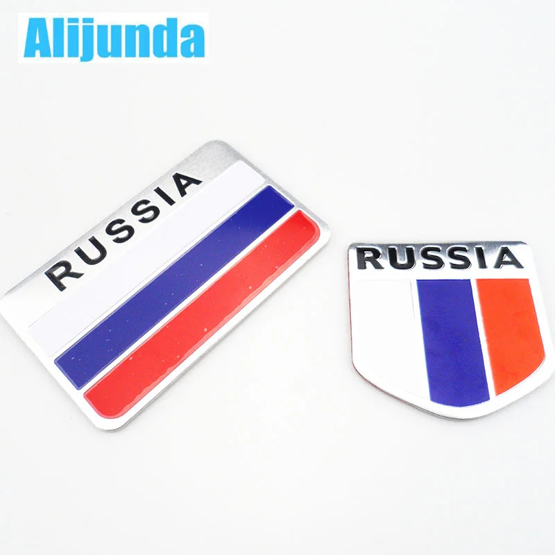Alijunda 3D Алюминиевые автомобильные наклейки с российским флагом аксессуары для Mazda