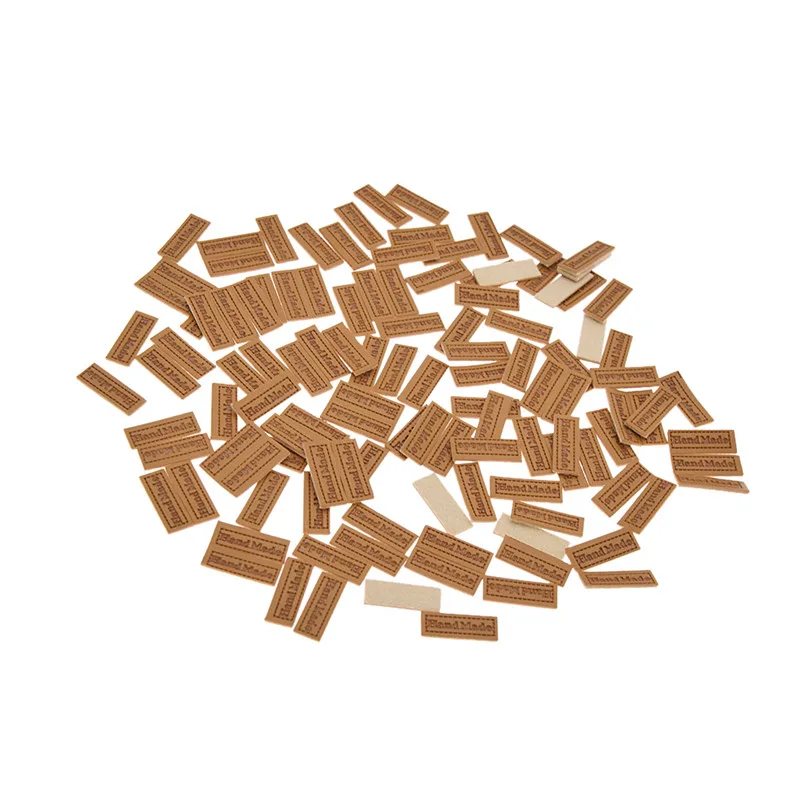 100 шт. декоративные этикетки из искусственной кожи|Этикетки для одежды| |