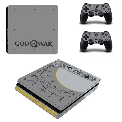 YSP4S-2128 God of War 4 PS4 тонкая кожа Наклейка виниловая для sony Playstation 4 консоль и 2 контроллера PS4 тонкая кожа Наклейка - Цвет: YSP4S-2128