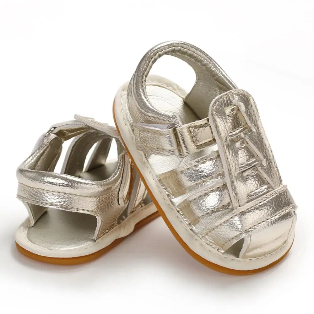 Новинка Летняя дышащая нескользящая обувь из искусственной кожи для маленьких