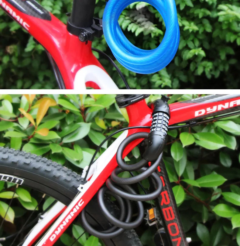 Горный велосипед замок 5 цифр код Комбинации безопасности Электрический замок трос, хорошее качество анти-кражи Велосипедные замки велосипедные аксессуары