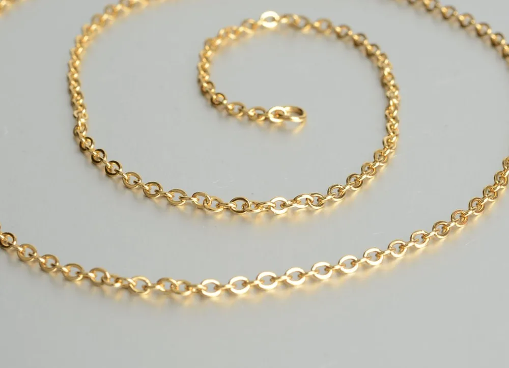 Keisha Lena gold-color 1mm 2mm Stainless Steel Chains Necklace Fit For Men/Women Jewelry Gold Chain Bulk | Украшения и аксессуары