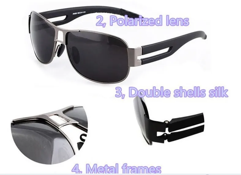 Мужские солнцезащитные очки из алюминиево магниевого сплава поляризационные