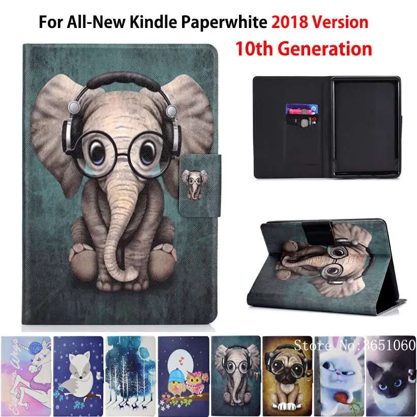 Чехол для Amazon, новинка, Kindle Paperwhite,, выпущенный чехол, чехол для Kindle Paperwhite, 4, 10 поколение, Модный чехол с животными