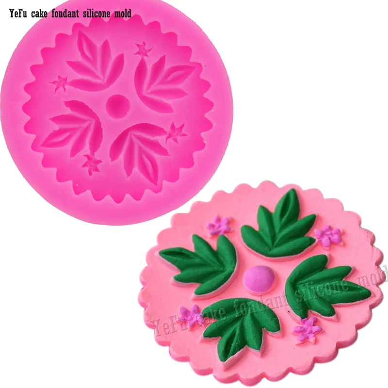Пищевой силикон Цветы Листья кружевная форма для выпечки помадной глазури