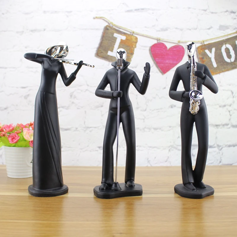 

2019 New Resin Crafts Music Sports Figures Statues Modern European Style Sculpture Creative Living Room Study Accessories