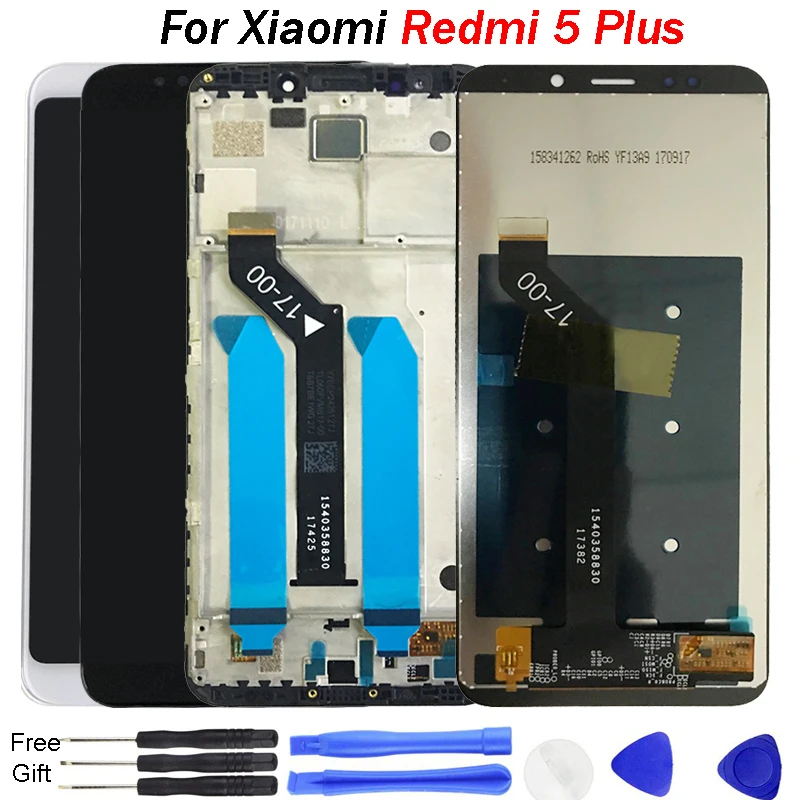 Для Xiaomi Redmi 5 Plus ЖК-дисплей сенсорный экран 99 "дигитайзер сборка запасные части