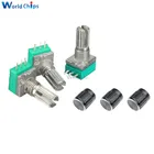 1 шт., вращающийся потенциометр B10K, 10 кОм, Ом, 3 Pin, 3 P, 6 мм, втулка с одним линейным B типом, Набор для творчества, 3PIN, с ручкой колпачка для Arduino