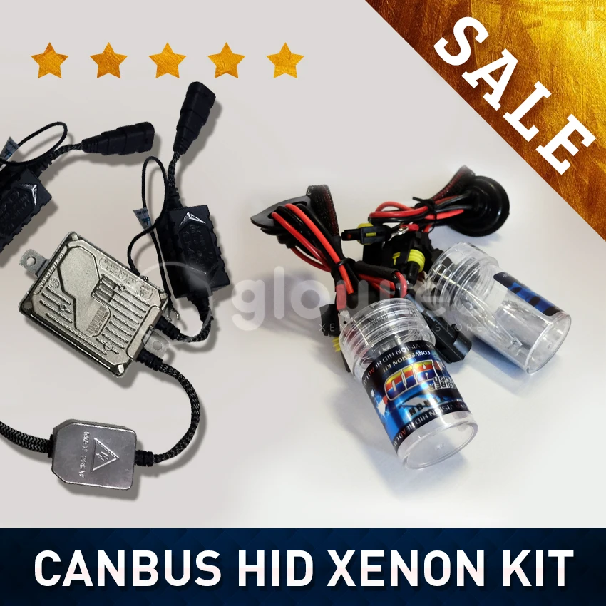 GLOWTEC 55 Вт Шина CAN HID ксеноновый комплект ксеноновых фар тонкие ксеноновые лампы H1 H3