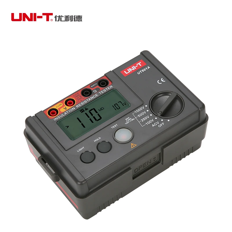 UNI-T UT501A Изолирующий мегомметр вольтметр с тестером на 1000В и функцией проверки цепности с ЖК-подсветкой.