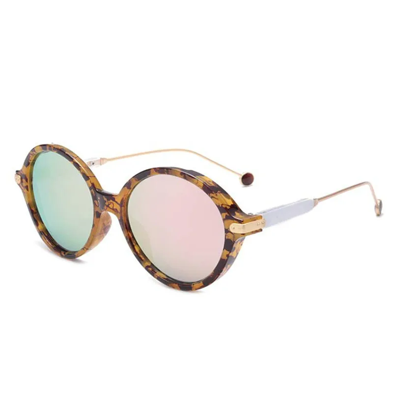 2018 Retro punk Sunglasses Women Men Round Metal Frames Sun Glasses Gold Punk Gothic Eyewear UV400 with box FML | Аксессуары для