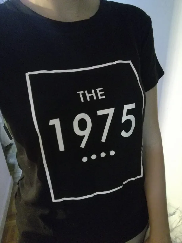 Новые женские футболки 1975 с буквенным принтом платье цветочным узором материал