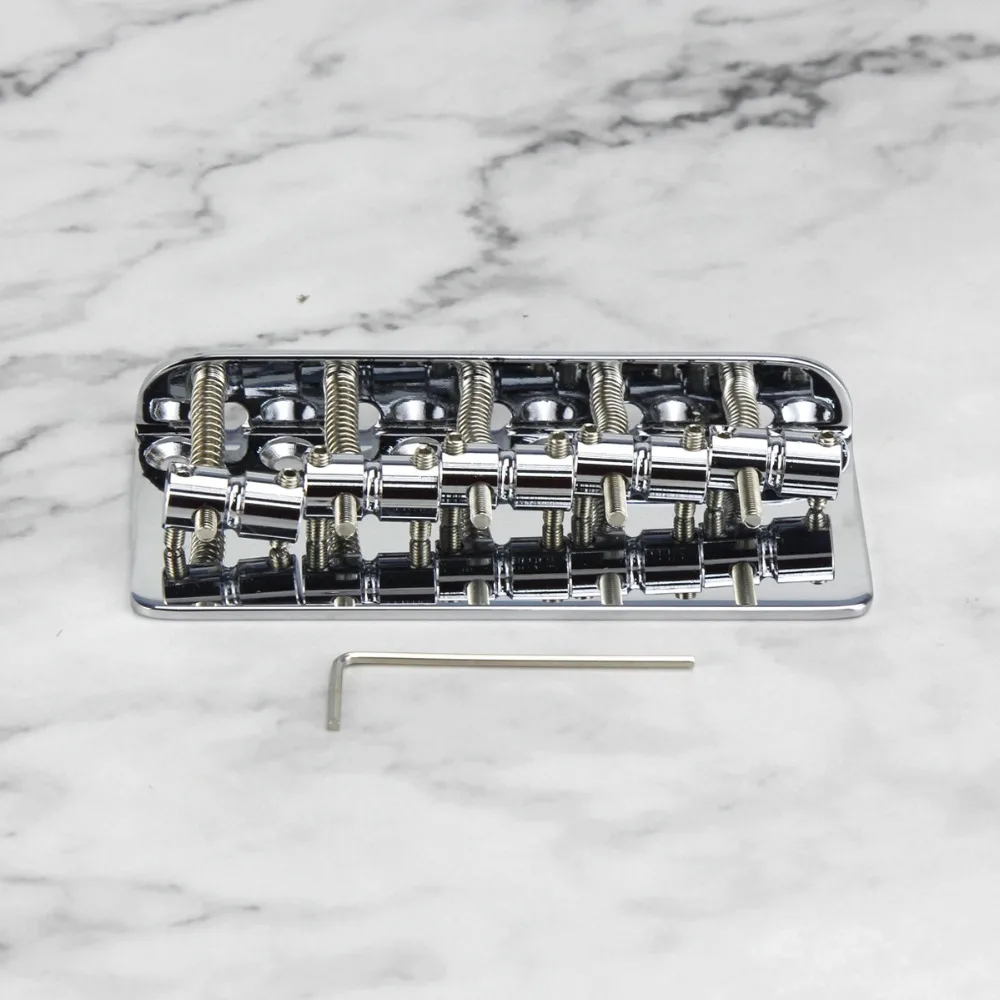 Новый Винтажный бас мост 5 струн хром с шестигранным гаечным ключом для