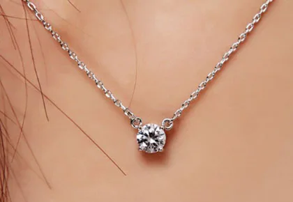 S простое ожерелье с натуральным цирконом модные ювелирные изделия Прямая