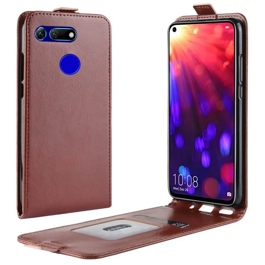 Роскошный Вертикальный флип чехол для Huawei Honor V20 из искусственной кожи View 20 с