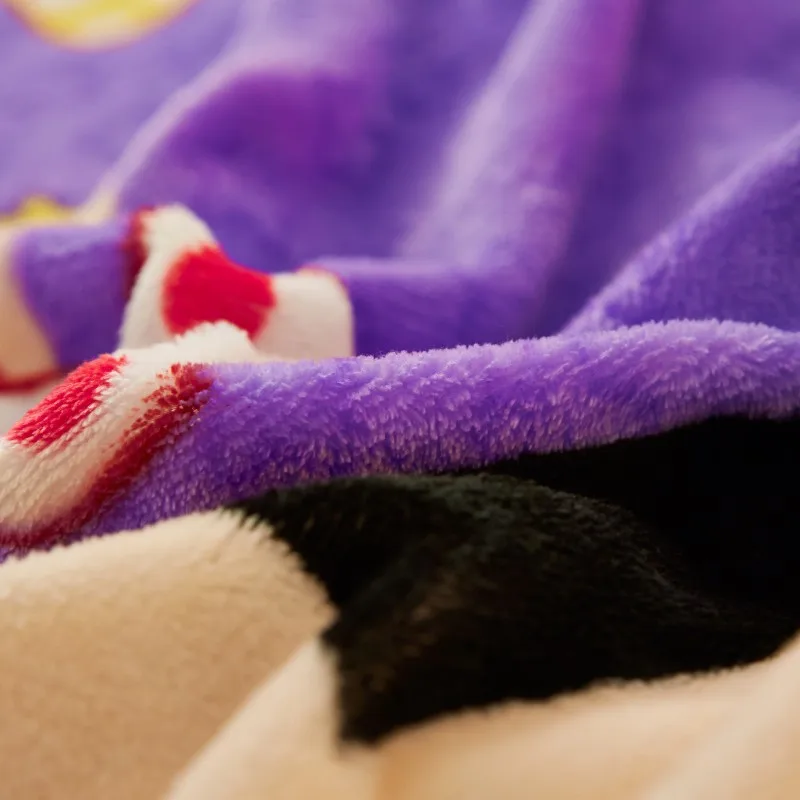 Disney фиолетовый Минни Маус мягкий фланелевый пододеяльник набор королева Твин