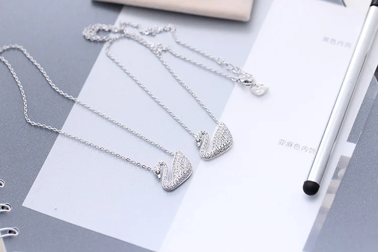 Silverwill бренд 925 серебряные ювелирные изделия ожерелье прозрачный с