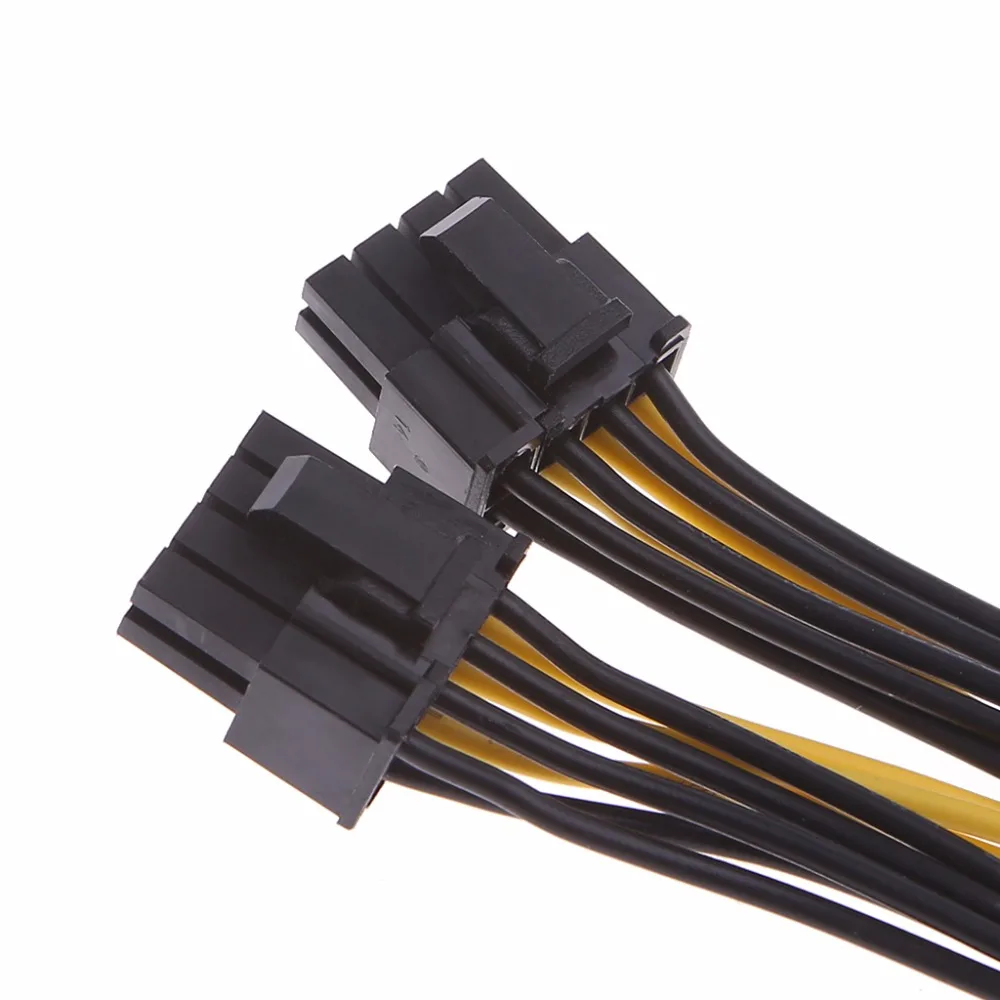 8 контактный CPU двойной PCI E (6P + 2P) сплиттер Кабель питания Шнур 25 см для компьютера