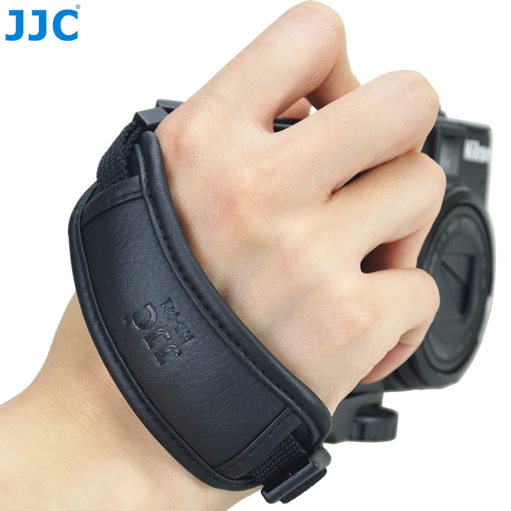 JJC Cinturino In Pelle A Mano DSLR Vintage Cintura Mirrorless Camera Grip Da Polso Rapida di