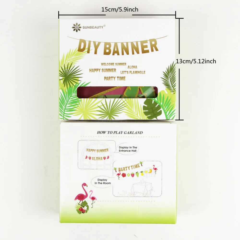 Custom Banner&Fruits Kit DIY Summer Beach Garland Pineapple Tropical Hawaiian Birthday Showers Pool Party Flamingo | Дом и сад