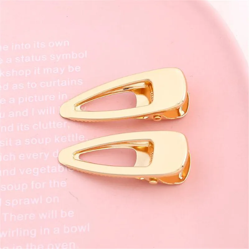 1 PC Gold Metal Hairpins Women Hair Alligator Clips Barrette Bobby Pins Girls Scrub Snap Hairgrip Accessories Headdress |