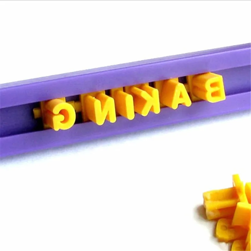 DIY Алфавит пластиковая лепешка Письмо Impress форма для бисквитов печенья Резак