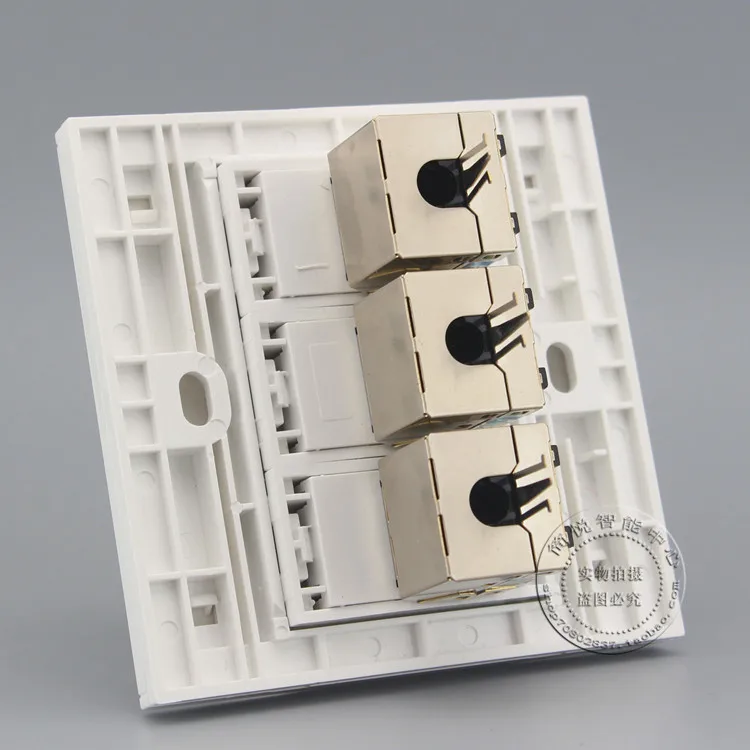 Настенная пластина с тремя портами гигабитный щит сетевой адаптер для розетки CAT6