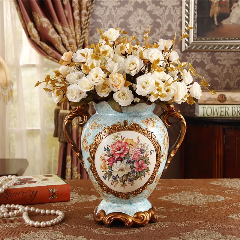 

European vases crafts furnishings wedding gift decoration living room desktop Home Furnishing floral arrangement