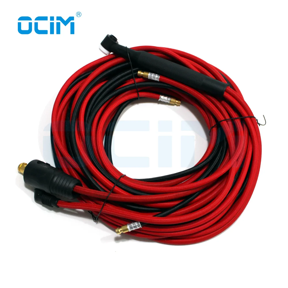 

WP20F 12FT 4M Red super soft Hose Braided Cable 35-50 Connector