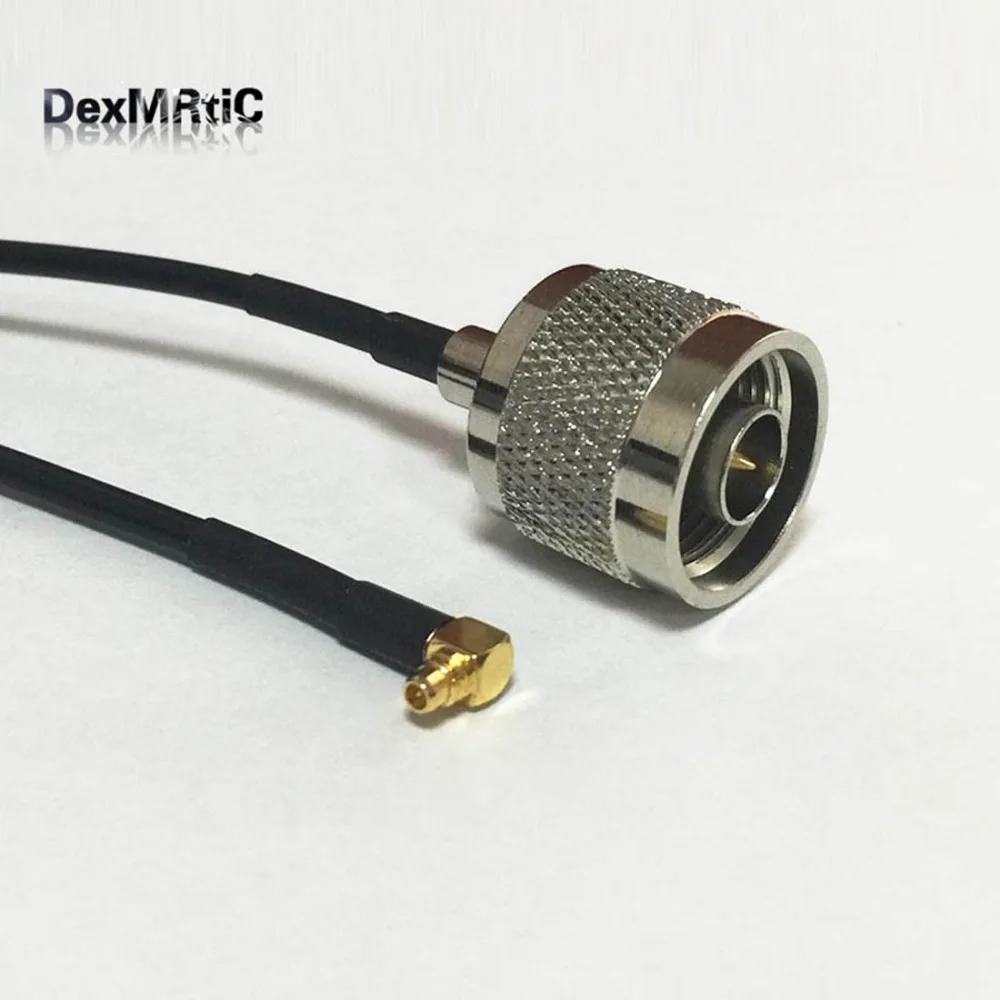 НОВЫЙ N Штекерный переключатель MMCX разъем под прямым углом соединитель RG174