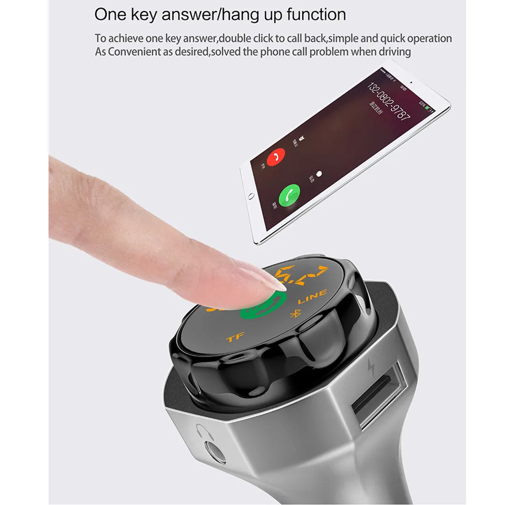 MP3 плеер изысканный мастерство Hands Free автомобильный комплект fm передатчик Bluetooth USB